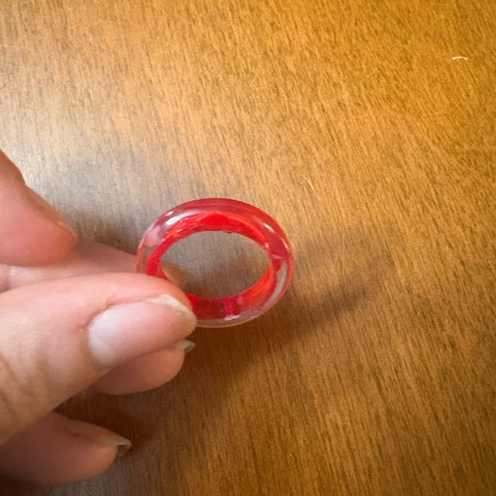 Amazon Vibrant Red Glass Ring
